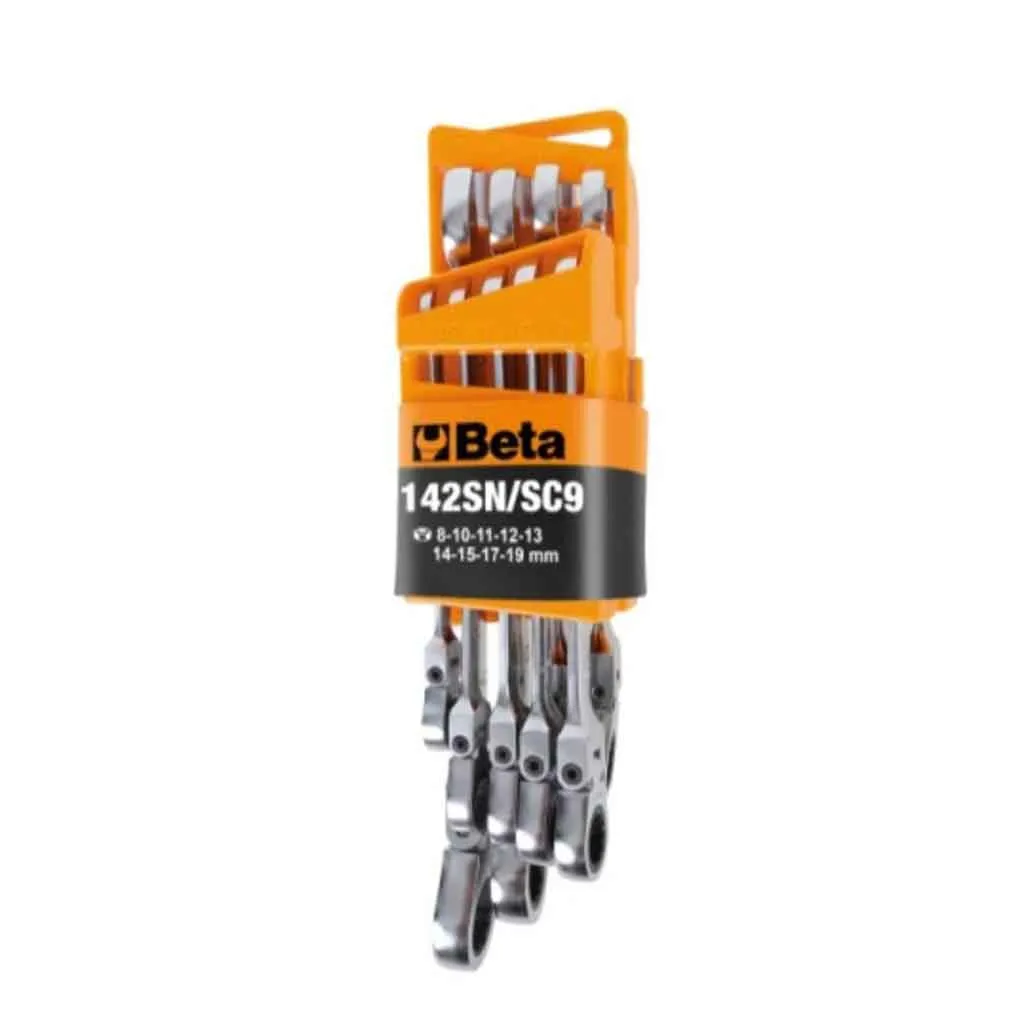 Beta 142SN/SC9 Serie di 9 Chiavi combinate a cricchetto snodate – 001420259 - immagine 2