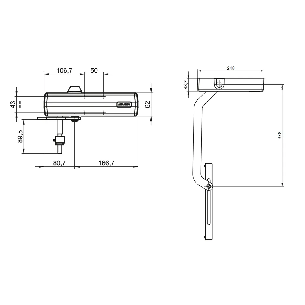 Chiudicancello ASSA ABLOY MAB 650G NERO - immagine 3