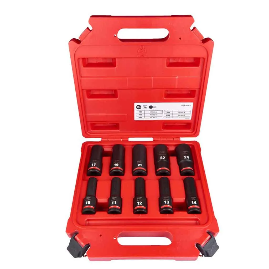 Milwaukee Set Bussole Auto Lunghe 1/2″ SHOCKWAVE 10Pz – 4932480457 - immagine 2