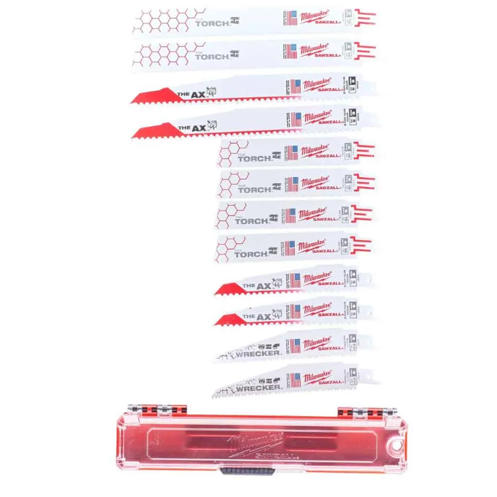 Milwaukee Set lame Seghetto Dritto SAWZALL 12 Pezzi – 49222229