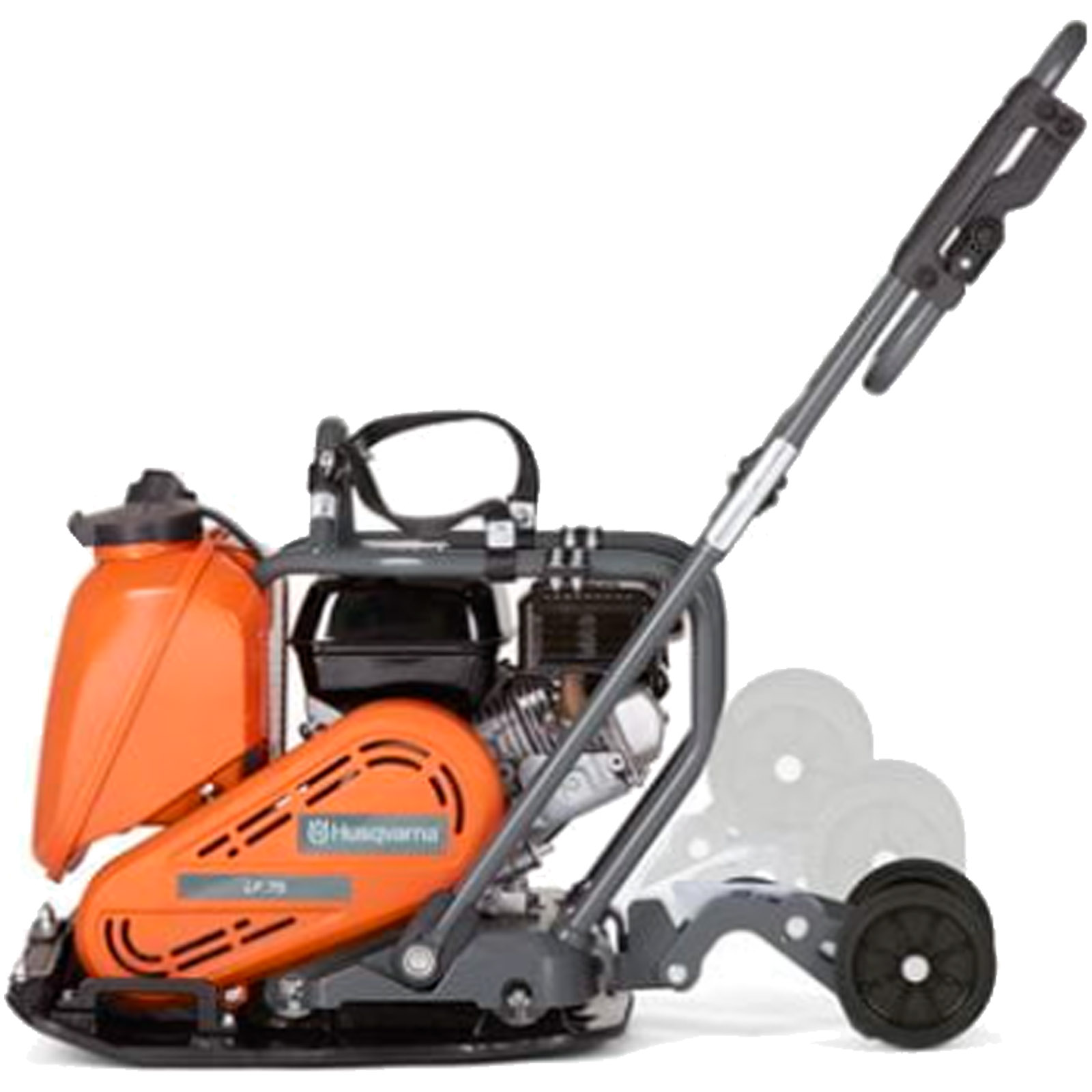Piastra Vibrante Compattatore HUSQVARNA Vibrocostipatore a Benzina Motore Honda GX160 Piastra 420mm Serie LF 75 LAT - immagine 2