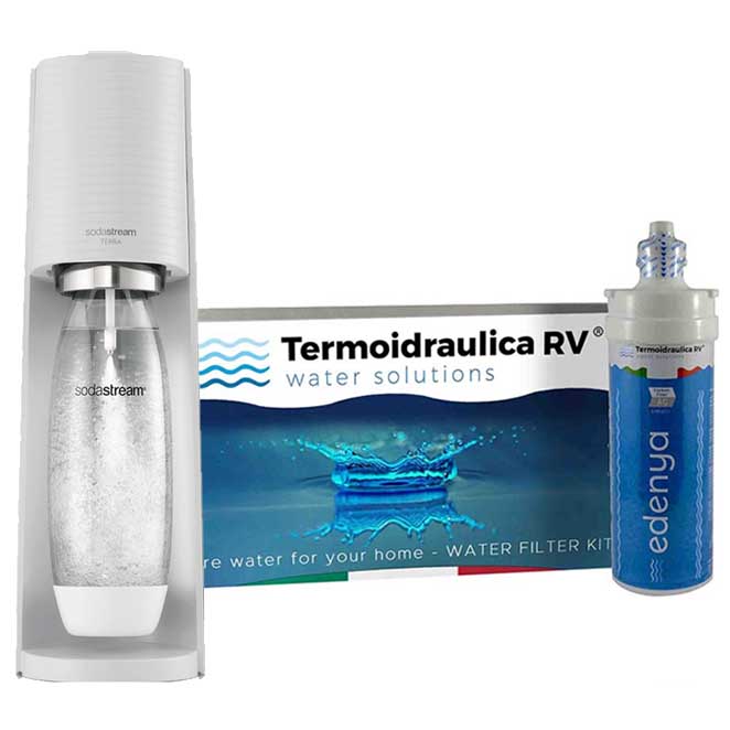 Kit filtrazione acqua Edenya AG Small con gasatore Sodastream Terra